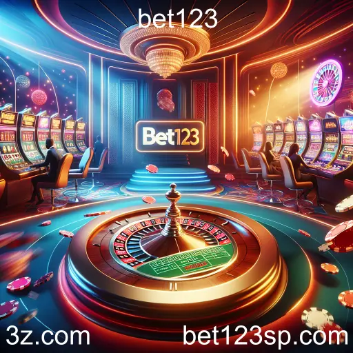 Imagem promocional da bet123 mostrando a plataforma e suas vantagens
